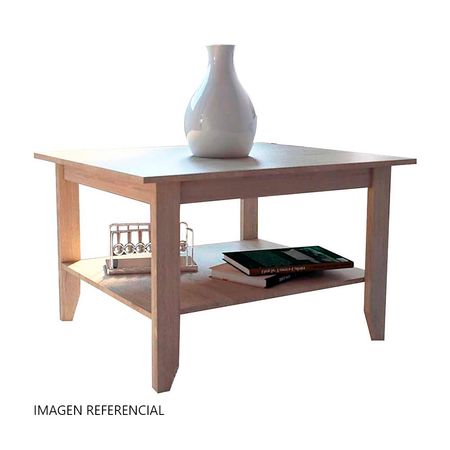 Mesa de Centro Melamina Tuhome Essential Nature Beige de 80x70x45cm