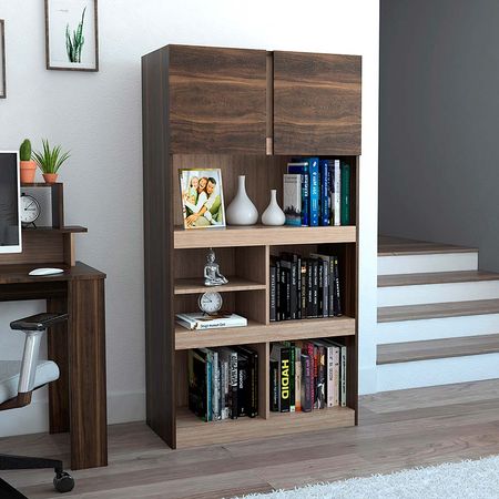 Biblioteca Melamina Office Tuhome Habano