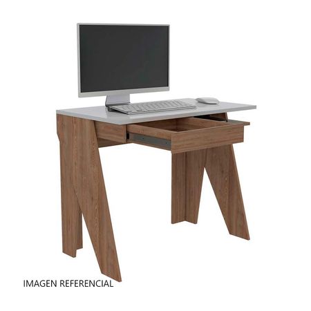 Escritorio de Melamina Tuhome Modelo Note Nature