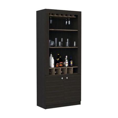 Bar Bellagio Tuhome Melamina Madera Decorativo Negro de 175cm