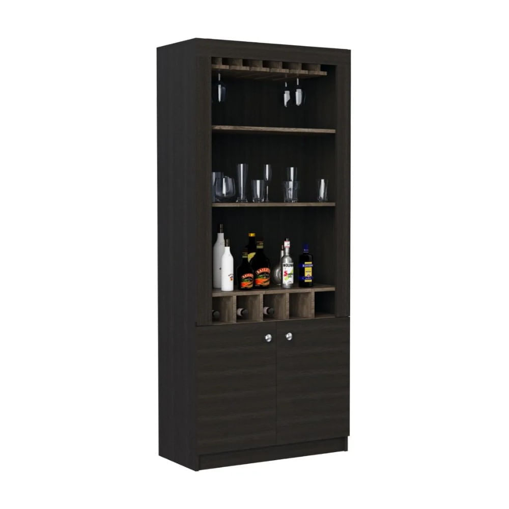 Bar Bellagio Tuhome Melamina Madera Decorativo Negro de 175cm