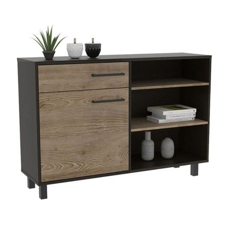 Aparador Melamina Negro Kaia Tuhome