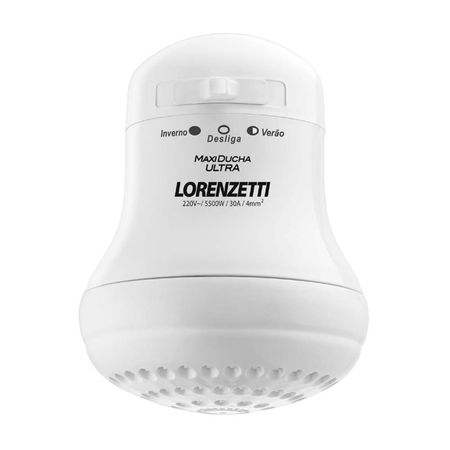 Ducha Eléctrica Lorenzetti Maxi Ultra 3T 5500W Blanco