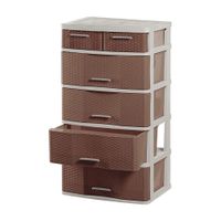 Cómoda Organizadora Polinplast Comodina #5 Beige Cerezo