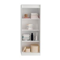 Biblioteca Melamina Bonno Burdeos Blanco 60x160.5x36.5cm