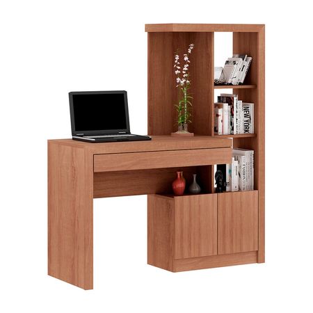 Escritorio Melamina Bonno Nolan Almendra 125x46.5x138cm