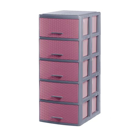 Cómoda Organizadora Polinplast #5 Gris Rosado