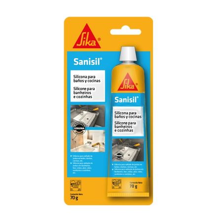 Silicona Transparente Sanisil 70g Sika