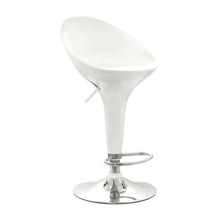 Banco Fijo para Bar Pop Metal Blanco Bonno