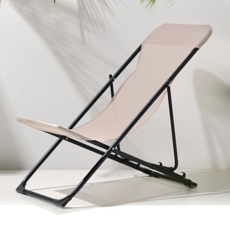 Silla de Exterior Poliéster Relax 3 Posiciones Orange Arena