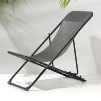 Silla de Exterior Orange Relax 3 Posiciones Gris Poliéster