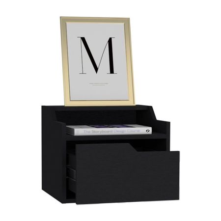 Velador Melamina Busan Negro Tuhome