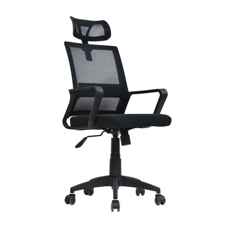 Silla de Oficina Con Cabecero Styles Polipropileno Negro Bonno