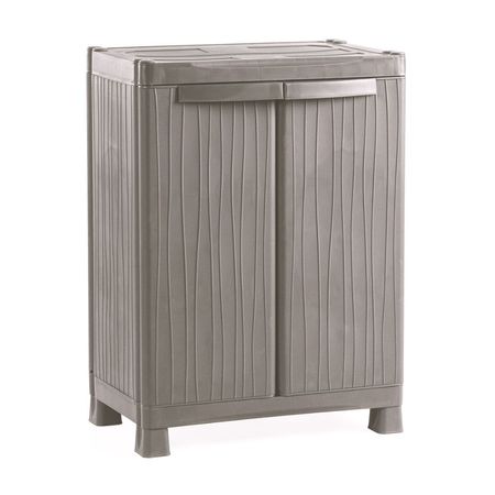 Ropero Plástico Polinplast Roble Mediano Taupe