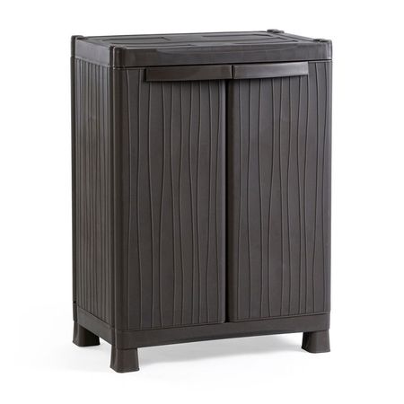 Ropero Plástico Polinplast Roble Mediano Marrón