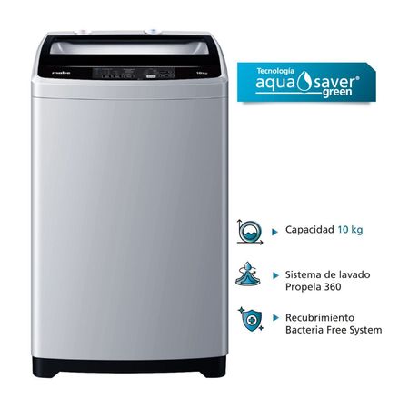 Lavadora Mabe LMAP1015WGBB0 Carga Superior 10kg Silver