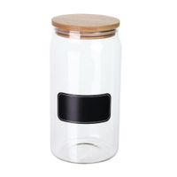 Canister de Vidrio M con Etiqueta Orange