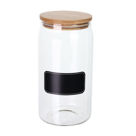 Canister de Vidrio M con Etiqueta Orange