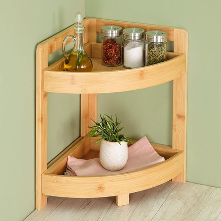 Mesa Esquinera Bambú Otoño Orange