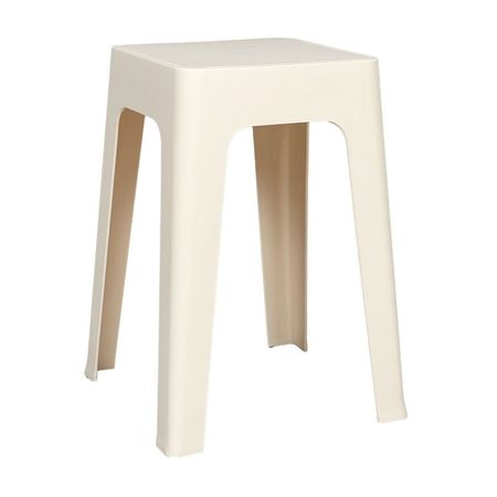 Banco Apilable Beige 28x28x47cm Orange