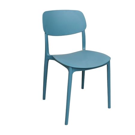 Silla Decorativa Apilable Azul 38x50x79cm Orange