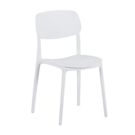 Silla Decorativa Apilable Blanco 38x50x79cm Orange