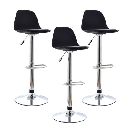 Banco Giratorio para Bar Boat Negro - 3 unidades