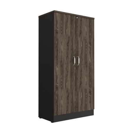 Biblioteca Home Office 2 Puertas Coñac Negro