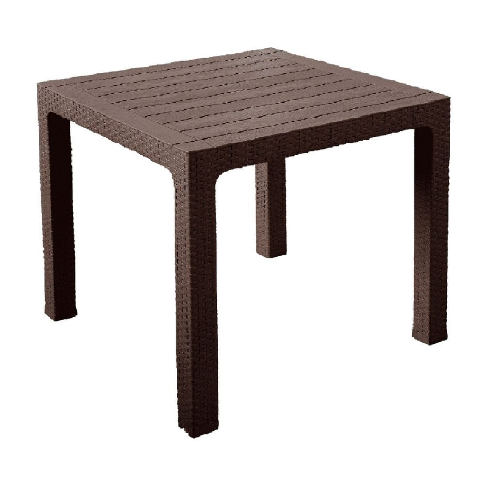 Mesa de Plástico Reyplast Roble Ratan 80x80cm