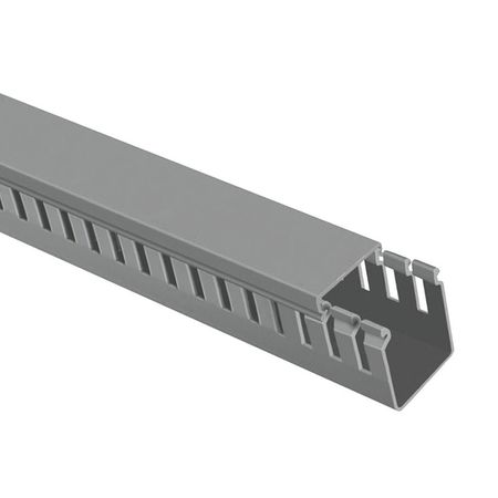 Canaleta Ranurada 25x25mm 2M Gris Mutlusan