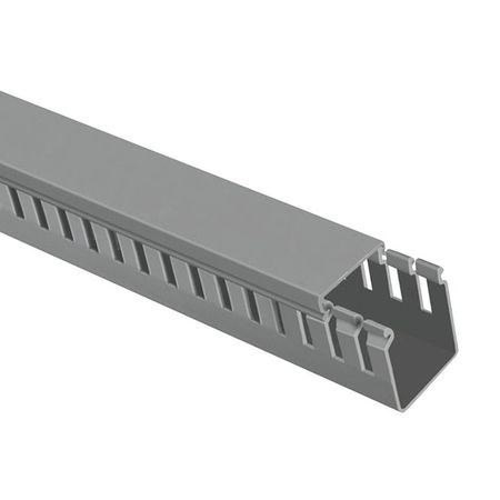 Canaleta PVC Ranurada Mutlusan 40x60mm Gris Modelo Ranurada