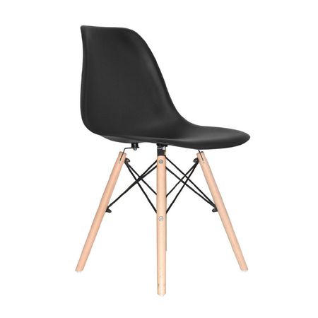 Silla diseño Eames Negro Bonno