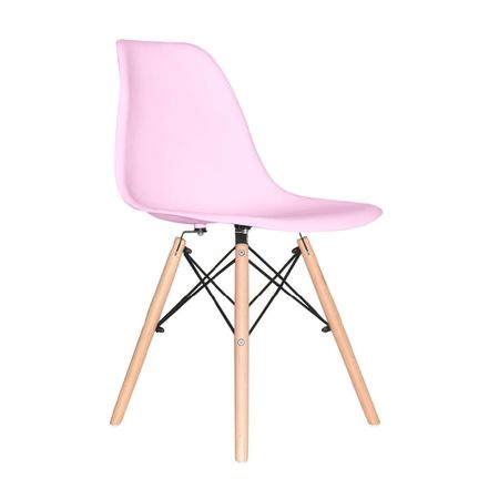 Silla diseño Eames Rosado Bonno