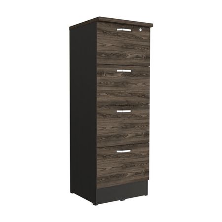Archivador Alto 4 cajones Home Office Negro