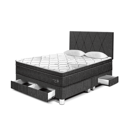 Dormitorio Paraíso Pocket Star con Cajones con Loft Queen Charcoal
