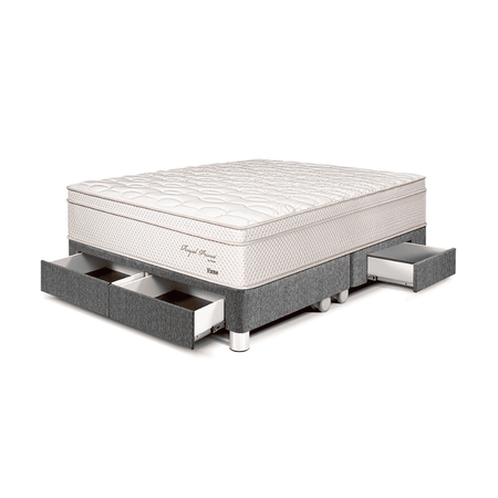 Cama Royal Prince Cajones King Gris Paraiso