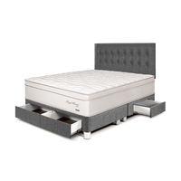 Dormitorio Royal Prince Con Cajones King Gris Paraiso