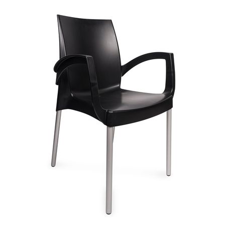 Silla Ada con brazos Negra Reyplast