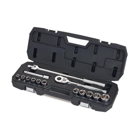 Set de Dados y Llaves Stanley Cromado 1/2