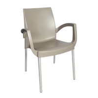 Silla Ada con brazos Taupe Reyplast