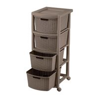 Cajonero Rattan 4 niveles Rimax
