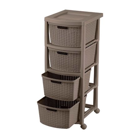 Cajonero Rattan 4 niveles Rimax