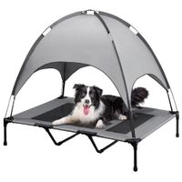 Cama Elevada con Carpa Descapotable para Mascotas