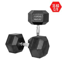 Mancuernas Pesas Hexagonal de 35kg Ergonomica