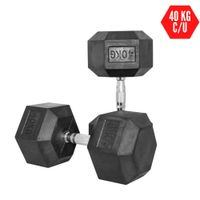 Mancuernas Pesas Hexagonal de 40kg Ergonomica