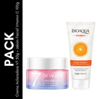 Pack Crema Aclaradora V7 50g + Jabón Facial Vitamin C 100g - BIOAQUA