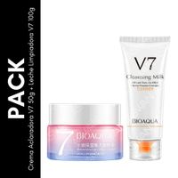 Pack Crema Aclaradora V7 50g + Leche Limpiadora V7 100g - BIOAQUA