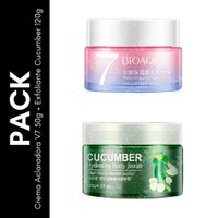Pack Crema Aclaradora V7 50g + Exfoliante Cucumber 120g - BIOAQUA