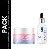Pack Crema Aclaradora V7 50g + Serúm Ácido Hialuronico 30ml - BIOAQUA