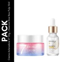 Pack Crema Aclaradora V7 50g + Essence Rice Raw Pulp 15ml - BIOAQUA